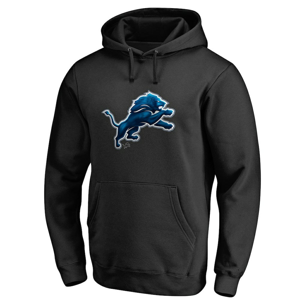 Detroit Lions Personalized Midnight Mascot Pullover Hoodie - Black Hoodies