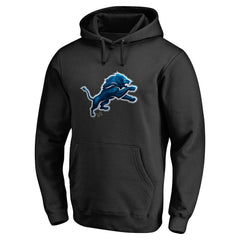 Detroit Lions Personalized Midnight Mascot Pullover Hoodie - Black Hoodies