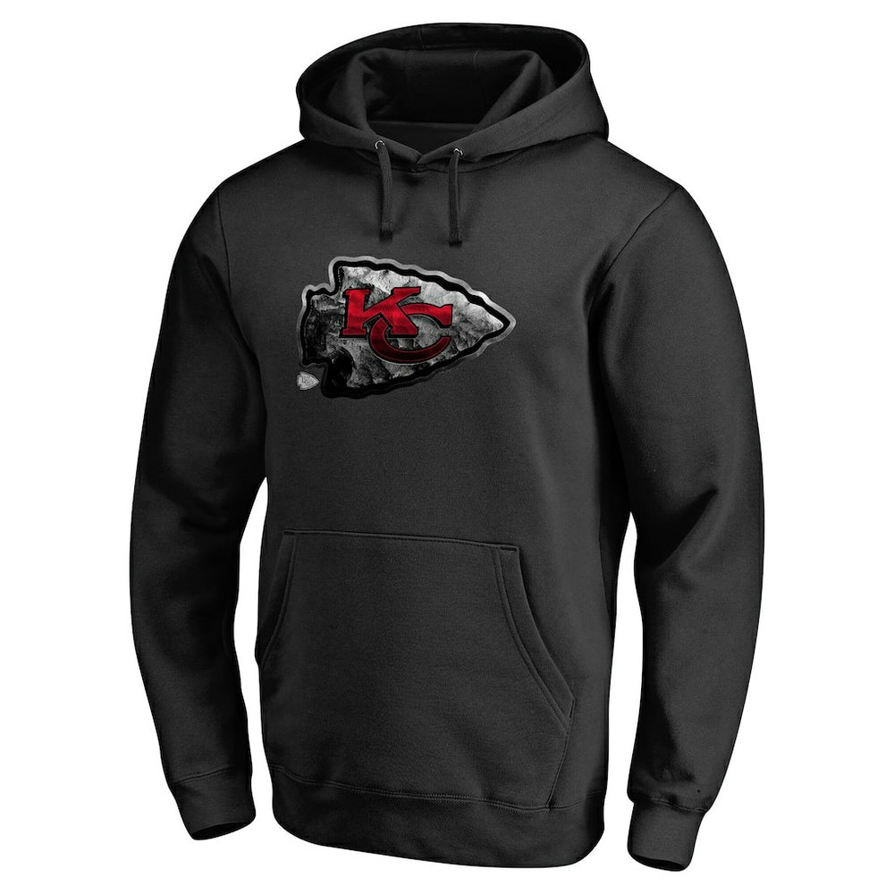 Kansas City Chiefs Personalized Midnight Mascot Pullover Hoodie - Black Hoodies