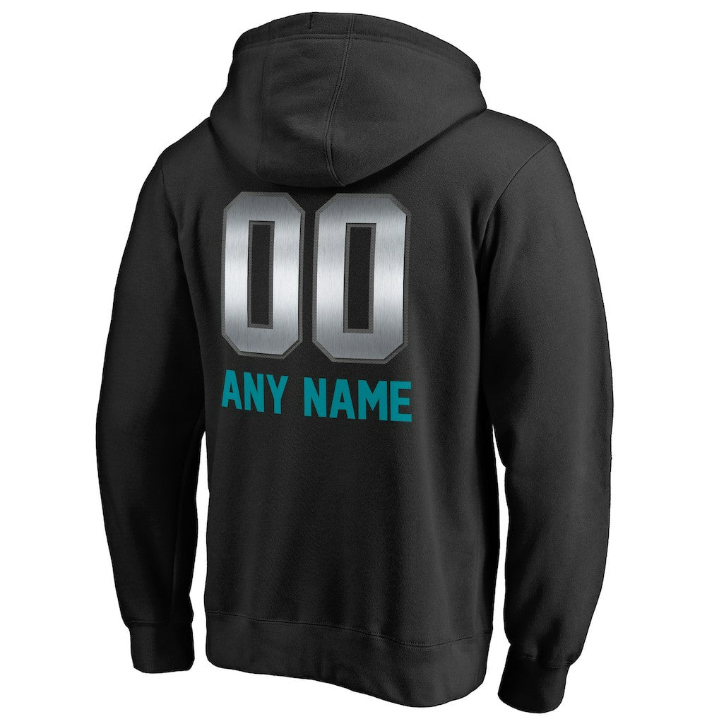 Miami Dolphins Personalized Midnight Mascot Pullover Hoodie - Black Hoodies