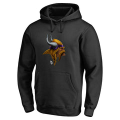 Minnesota Vikings Personalized Midnight Mascot Pullover Hoodie - Black Hoodies