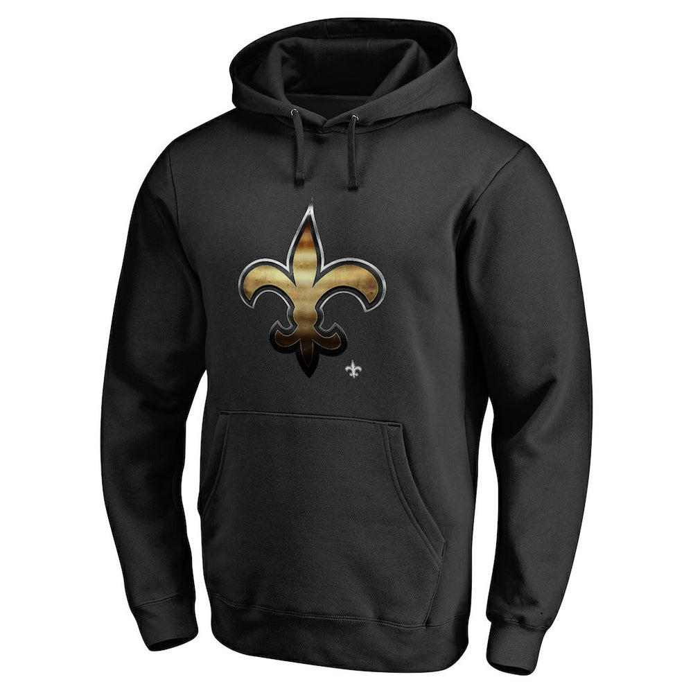 New Orleans Saints Personalized Midnight Mascot Pullover Hoodie - Black Hoodies