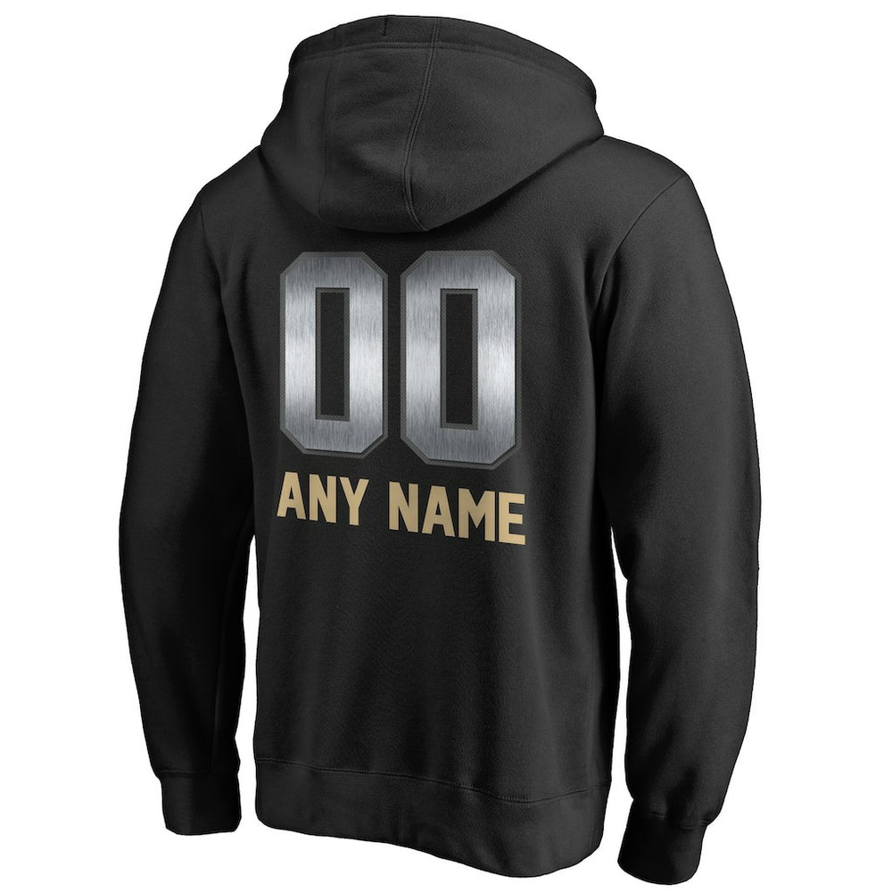New Orleans Saints Personalized Midnight Mascot Pullover Hoodie - Black Hoodies