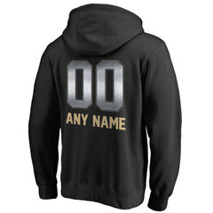 New Orleans Saints Personalized Midnight Mascot Pullover Hoodie - Black Hoodies