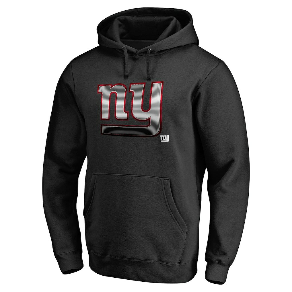 New York Giants Personalized Midnight Mascot Pullover Hoodie - Black Hoodies