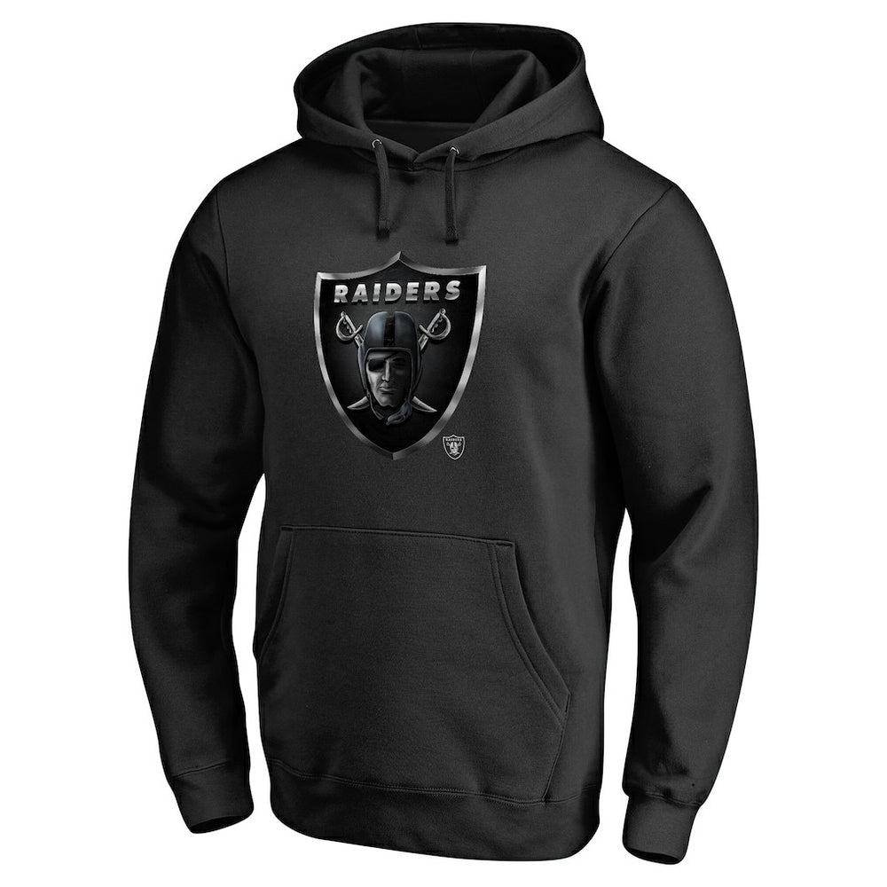 Las Vegas Raiders Personalized Midnight Mascot Pullover Hoodie - Black Hoodies