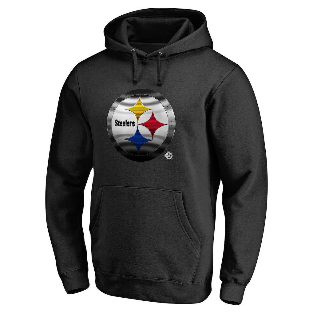 Pittsburgh Steelers Personalized Midnight Mascot Pullover Hoodie - Black Hoodies