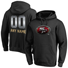San Francisco 49ers Personalized Midnight Mascot Pullover Hoodie - Black Hoodies