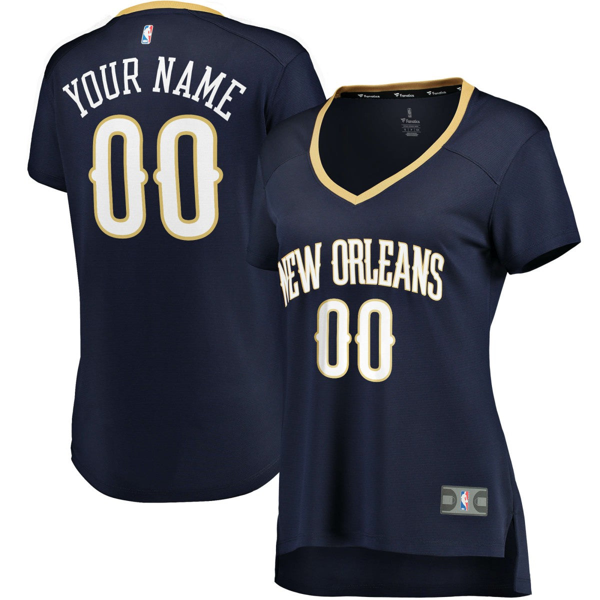 New Orleans Pelicans Women's Fast Break Custom Jersey Navy Icon Edition - Fanatics outlet