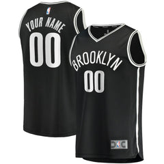 Brooklyn Nets Youth Fast Break Custom Replica Jersey Black Icon Edition - Fanatics