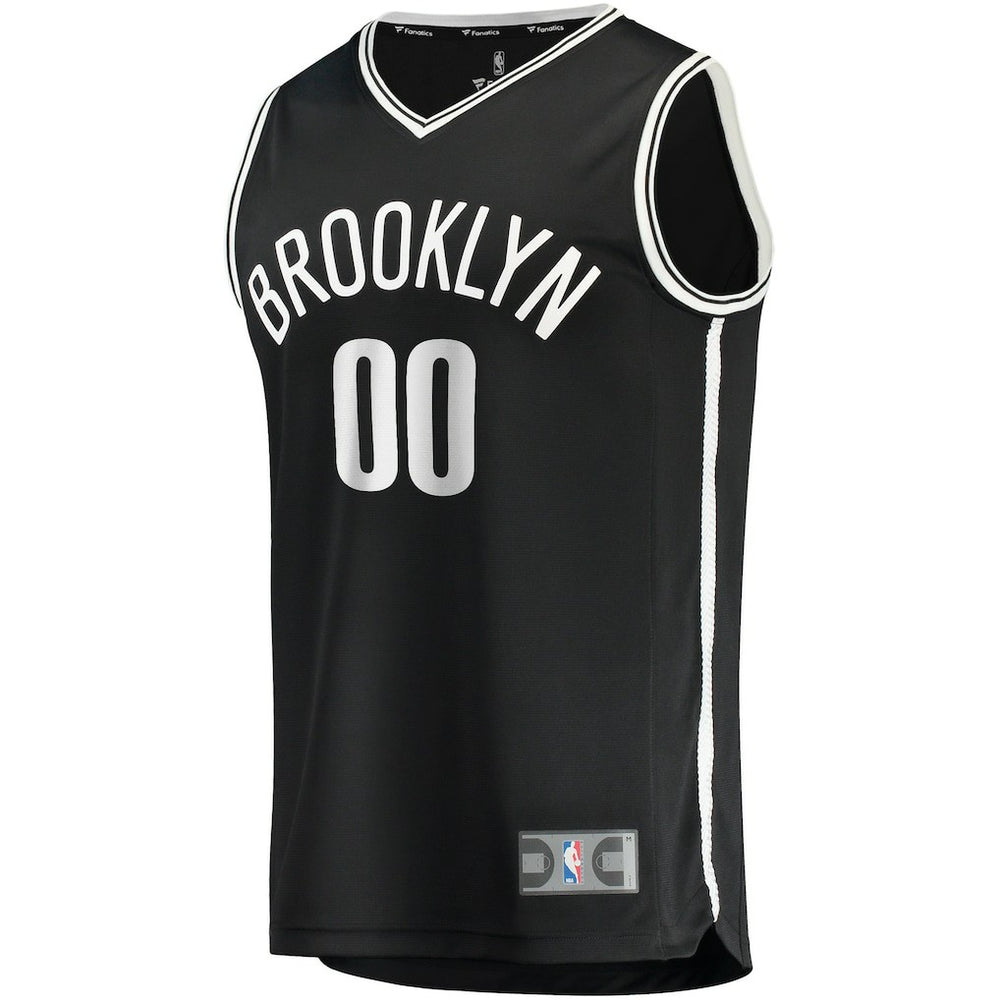 Brooklyn Nets Youth Fast Break Custom Replica Jersey Black Icon Edition - Fanatics