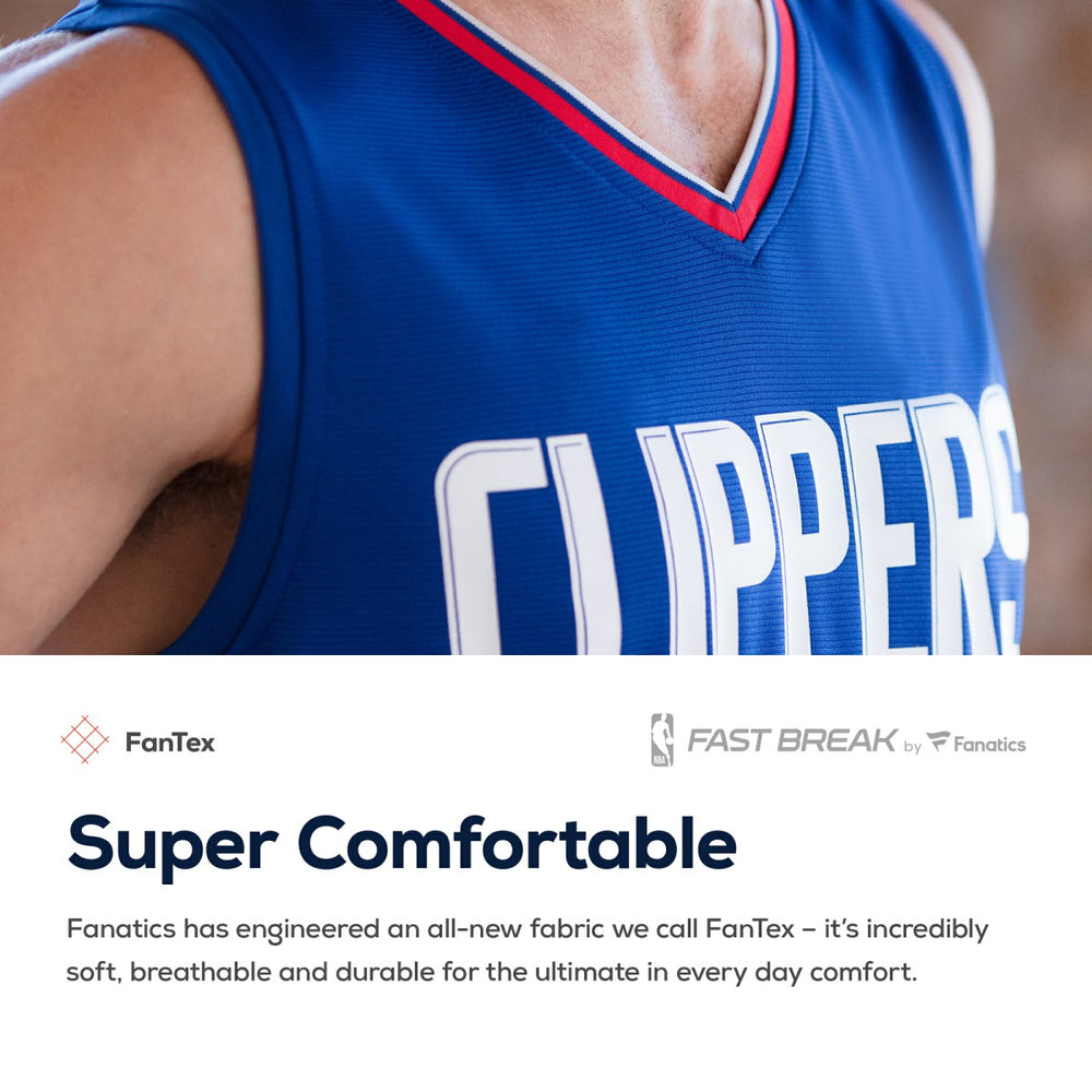 LA Clippers Youth Fast Break Custom Replica Jersey Royal Icon Edition - Fanatics