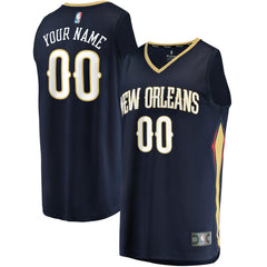 New Orleans Pelicans Youth Fast Break Custom Jersey Navy Icon Edition - Fanatics