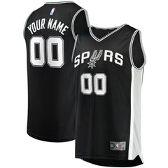 San Antonio Spurs Youth Fast Break Custom Replica Jersey Black Icon Edition - Fanatics