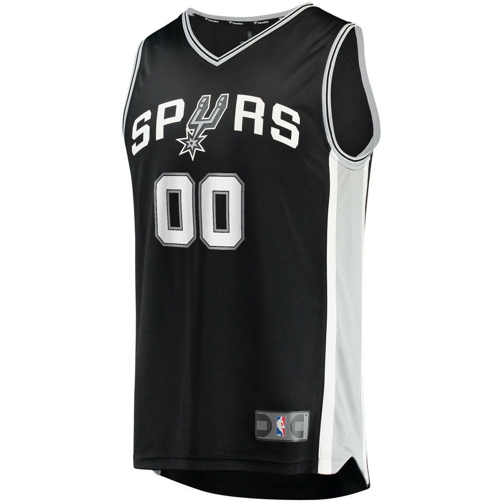 San Antonio Spurs Youth Fast Break Custom Replica Jersey Black Icon Edition - Fanatics