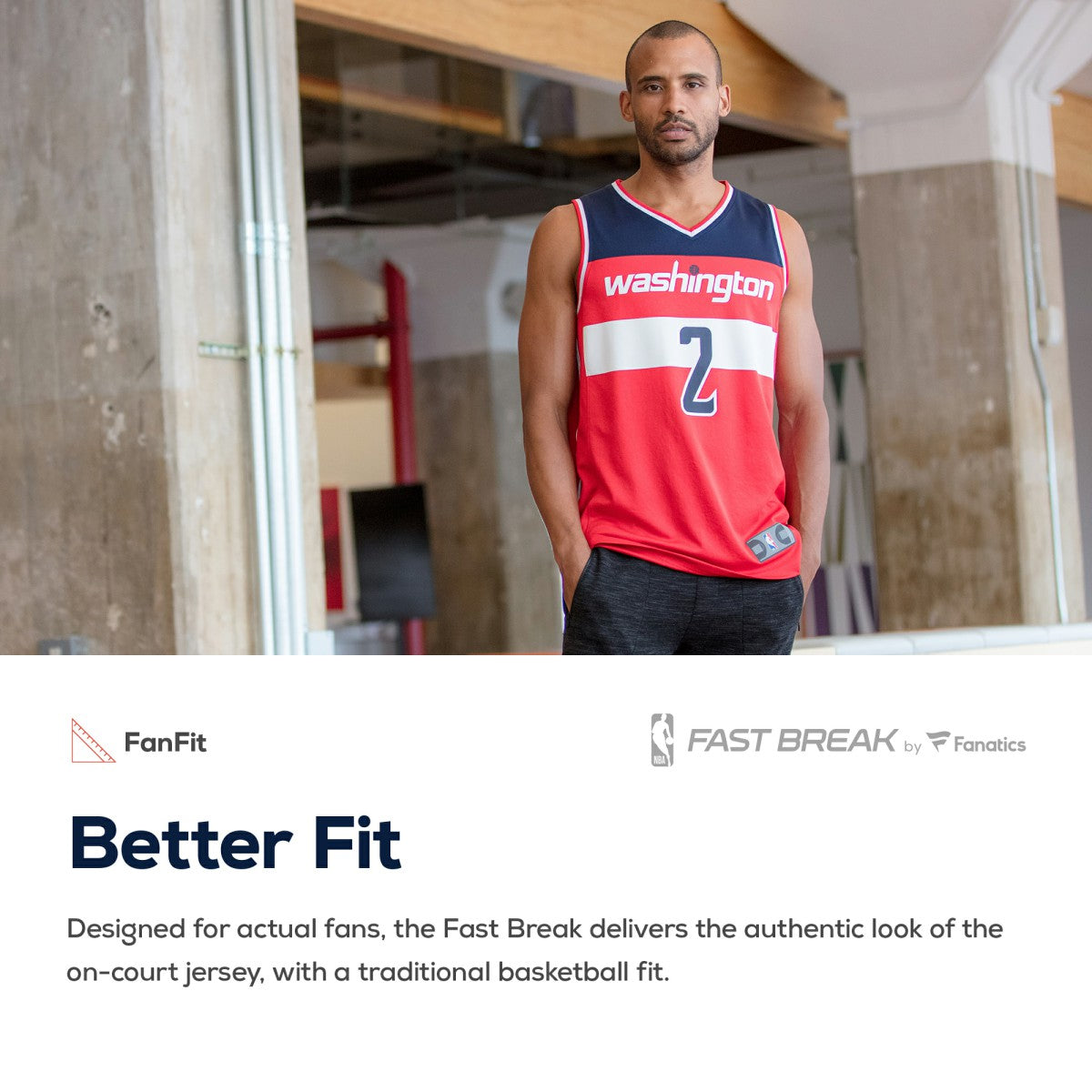 Washington Wizards Youth Fast Break Custom Replica Jersey Red Icon Edition - Fanatics