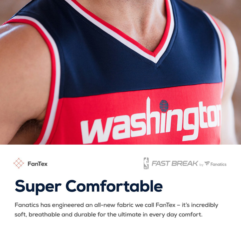 Washington Wizards Youth Fast Break Custom Replica Jersey Red Icon Edition - Fanatics