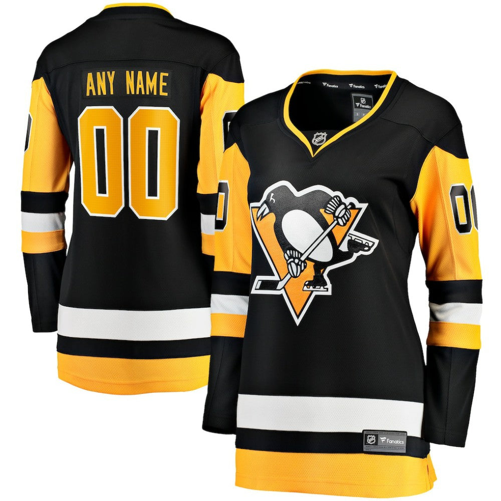 Pittsburgh Penguins Fanatics Women's Home Breakaway Custom Jersey - Black | US 2914420