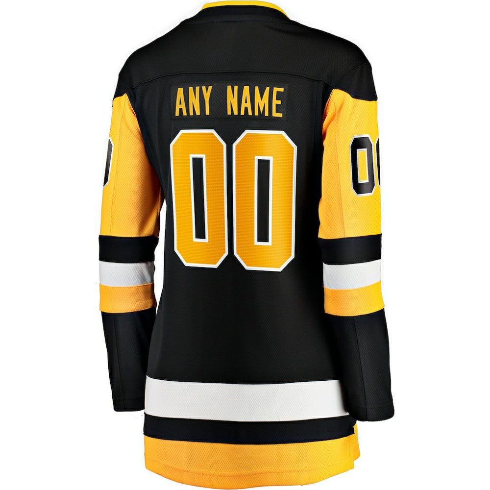 Pittsburgh Penguins Fanatics Women's Home Breakaway Custom Jersey - Black | US 2914420