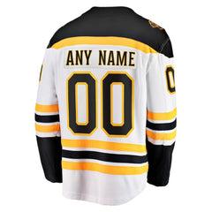 Boston Bruins Fanatics Away Breakaway Custom Jersey - White | US 2918564