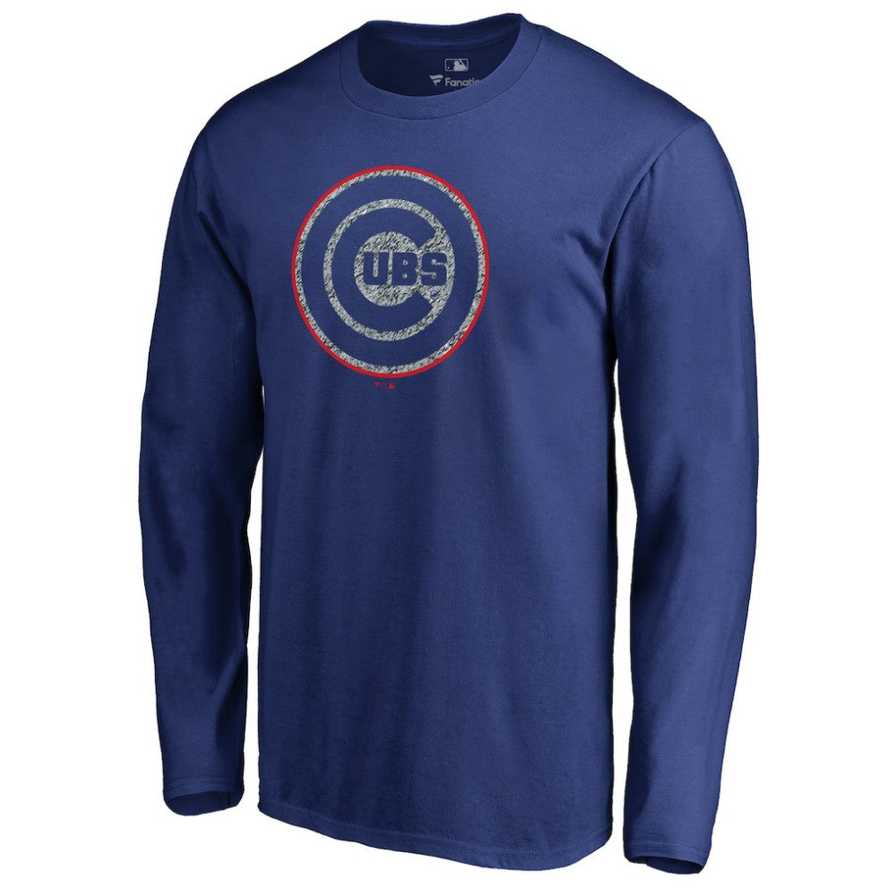 Chicago Cubs Static Logo Long Sleeve T-Shirt - Royal T-shirts