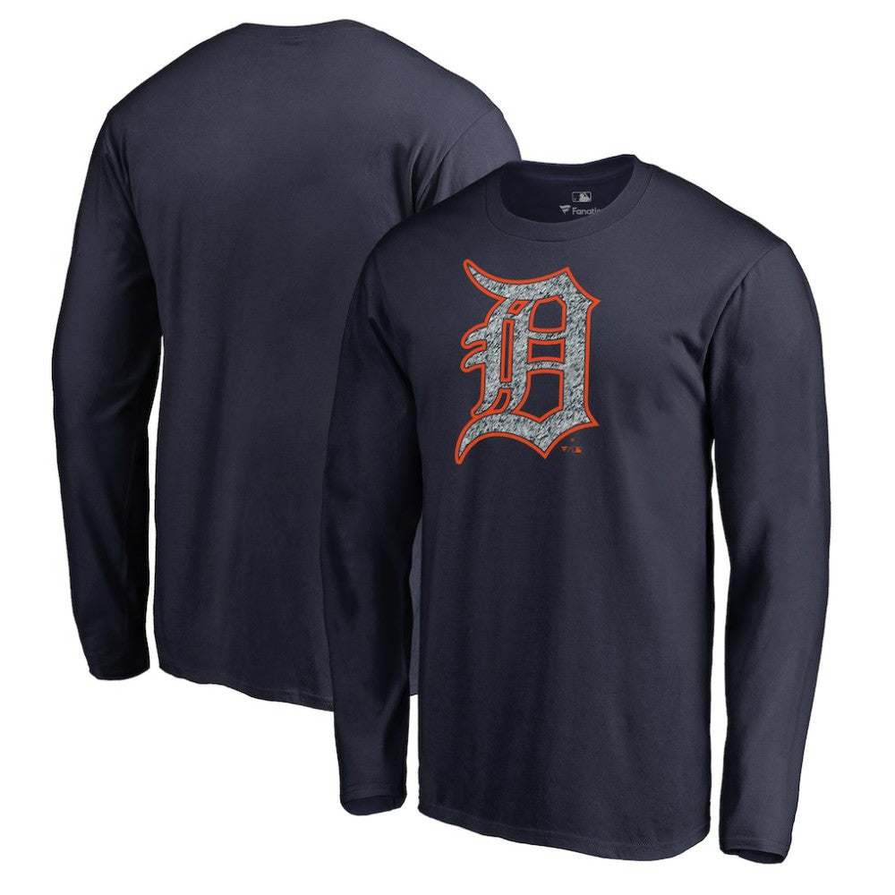 Detroit Tigers Static Logo Long Sleeve T-Shirt - Navy T-shirts