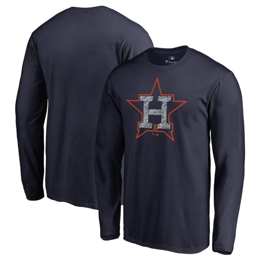 Houston Astros Static Logo Long Sleeve T-Shirt - Navy T-shirts
