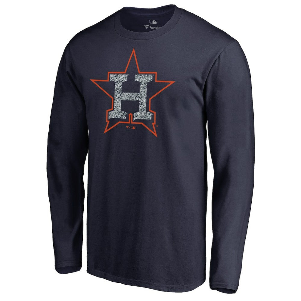 Houston Astros Static Logo Long Sleeve T-Shirt - Navy T-shirts