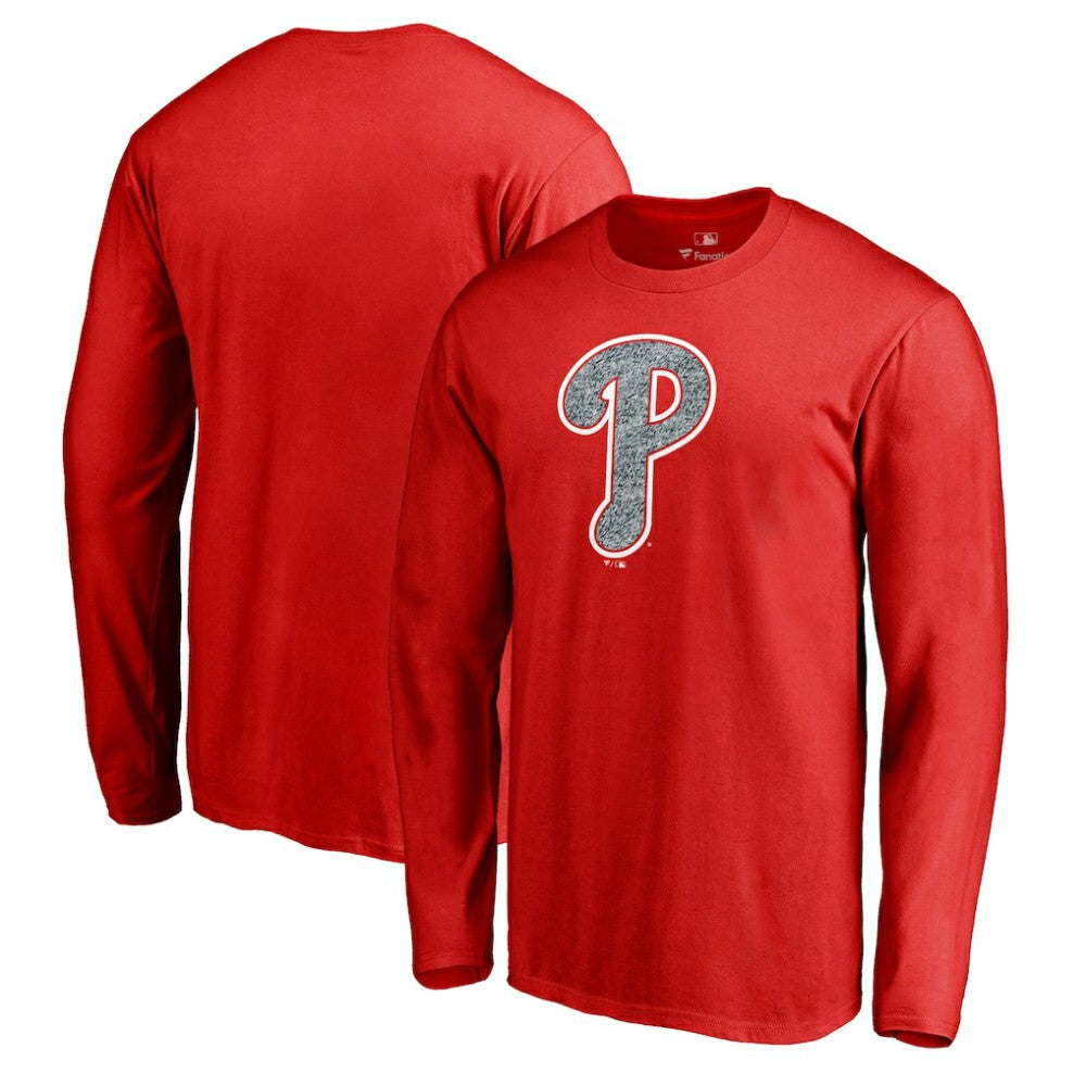 Philadelphia Phillies Static Logo Long Sleeve T-Shirt - Red T-shirts