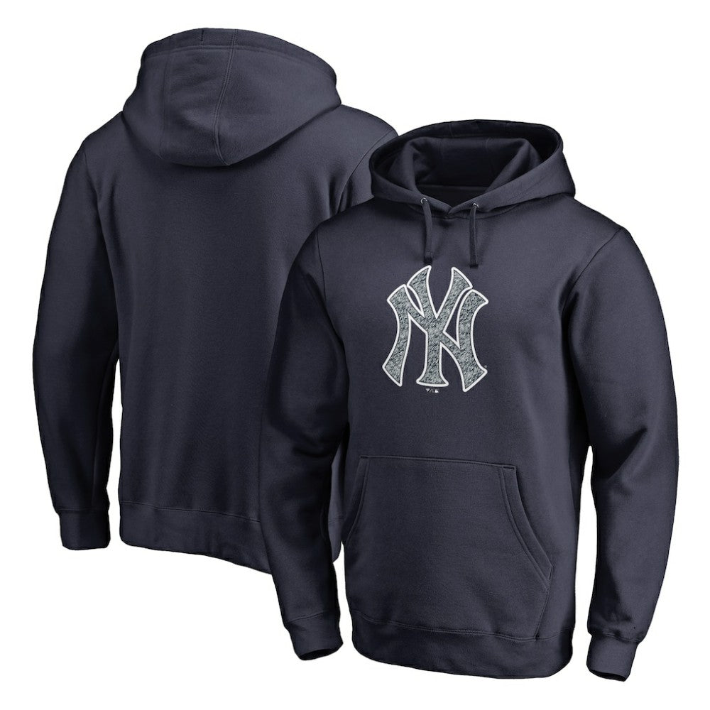 New York Yankees Static Logo Pullover Hoodie - Navy Hoodies