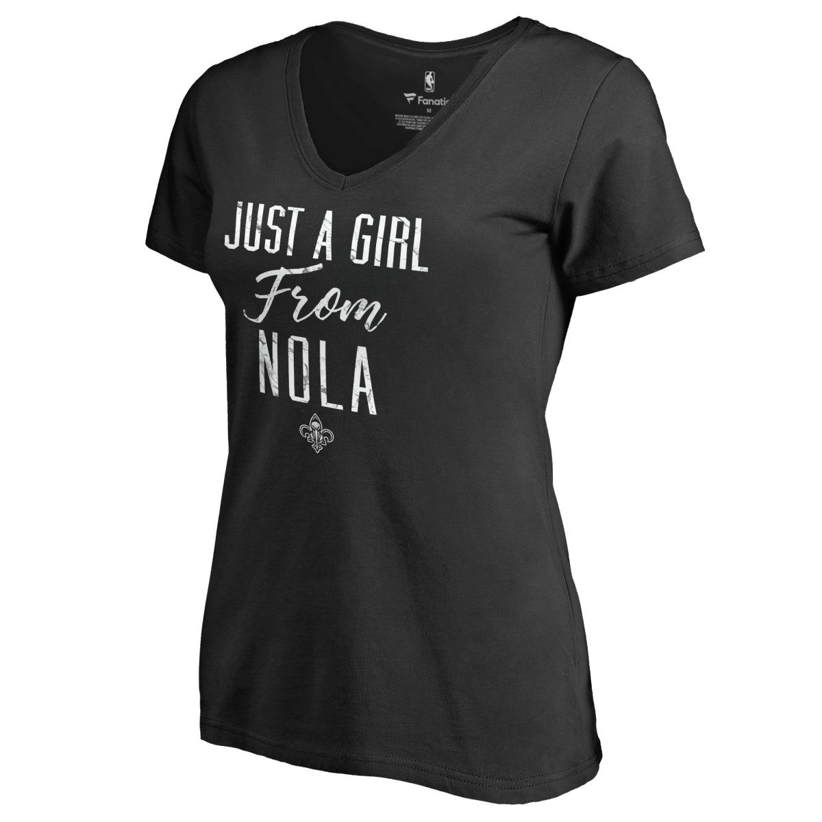 New Orleans Pelicans Women's Just a Girl V-Neck T-Shirt Black outlet