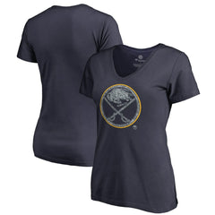 Buffalo Sabres Women's Static Logo V-Neck T-Shirt - Navy | US 2926728