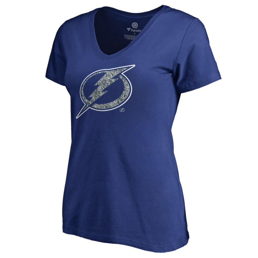 Tampa Bay Lightning Women's Static Logo V-Neck T-Shirt - Blue | US 2926750