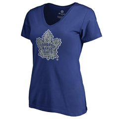 Toronto Maple Leafs Women's Static Logo V-Neck T-Shirt - Royal | US 2926751