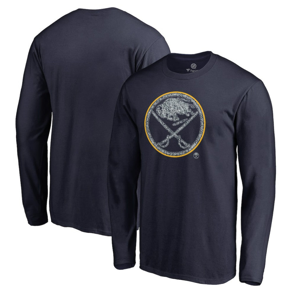 Buffalo Sabres Static Logo Long Sleeve T-Shirt - Navy | US 2926859