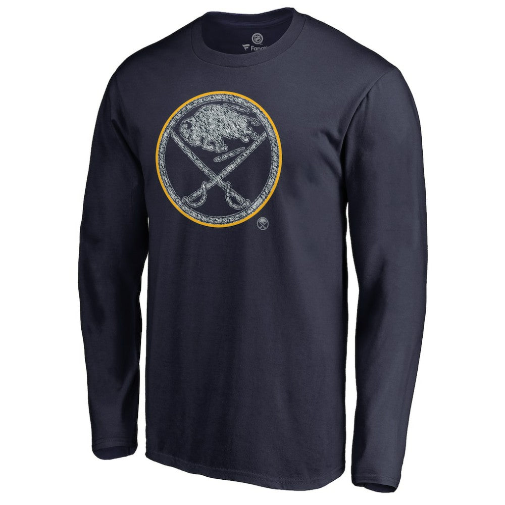 Buffalo Sabres Static Logo Long Sleeve T-Shirt - Navy | US 2926859