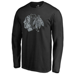 Chicago Blackhawks Static Logo Long Sleeve T-Shirt - Black | US 2926862