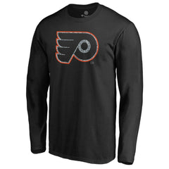 Philadelphia Flyers Static Logo Long Sleeve T-Shirt - Black | US 2926877