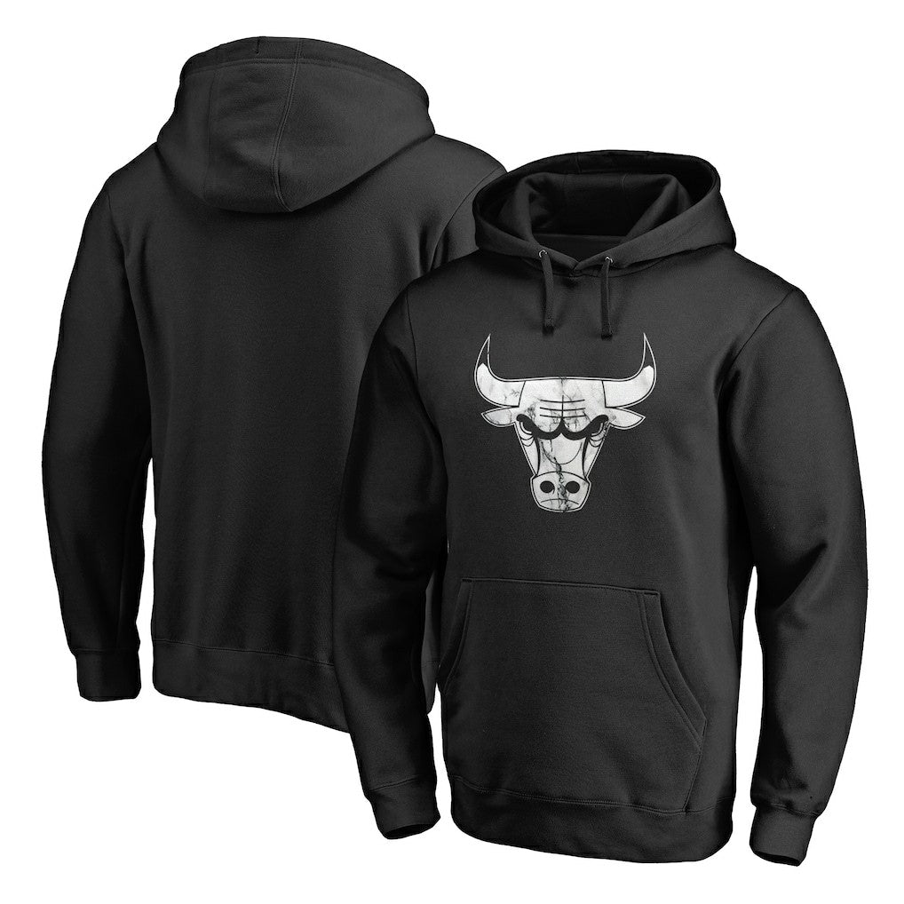 Chicago Bulls Marble Logo Pullover Hoodie Black