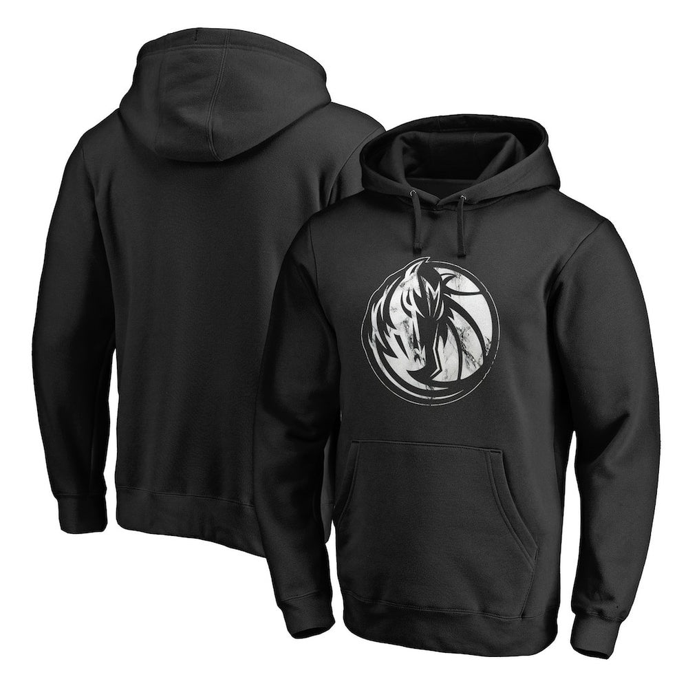 Dallas Mavericks Marble Logo Pullover Hoodie Black outlet