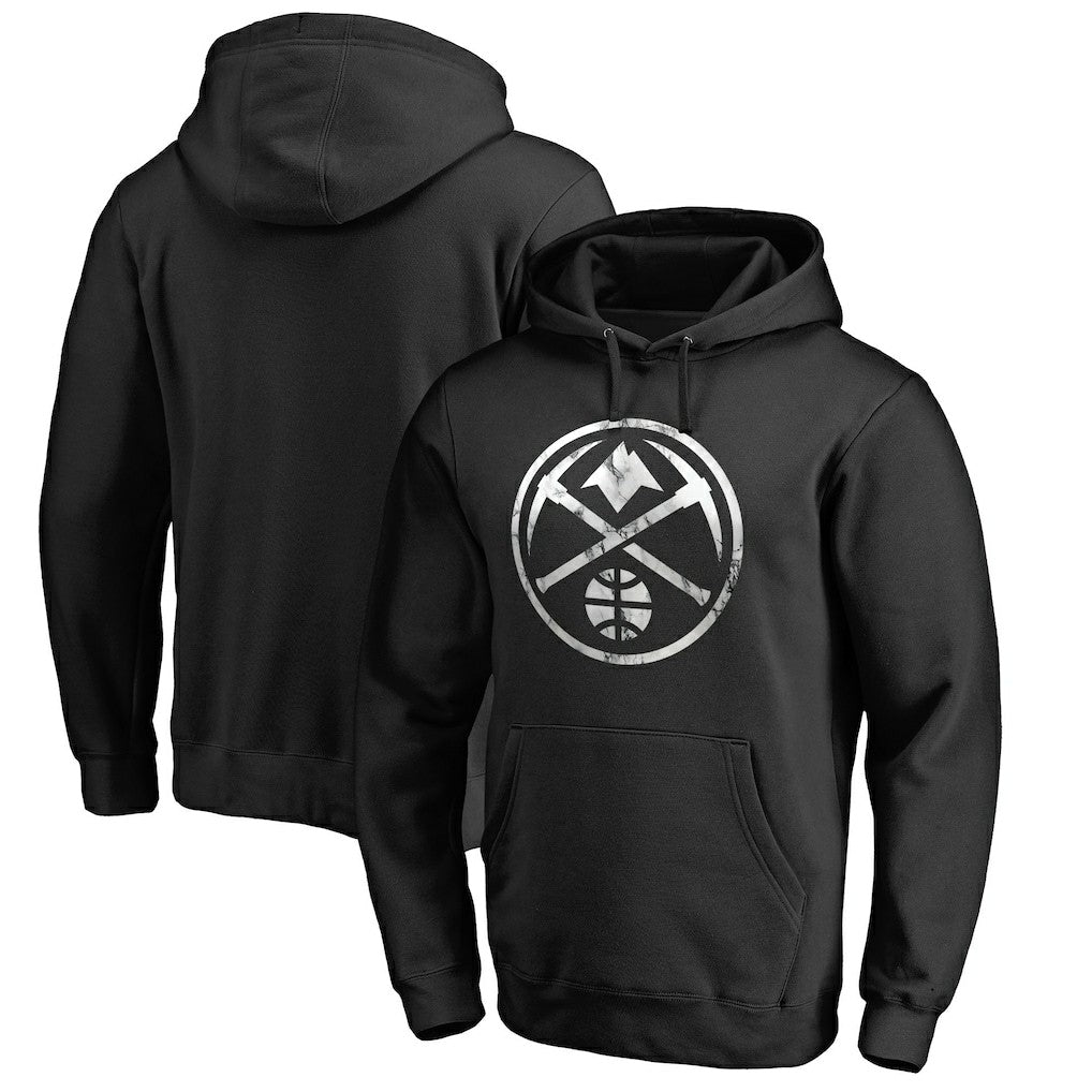 Denver Nuggets Marble Logo Pullover Hoodie Black outlet