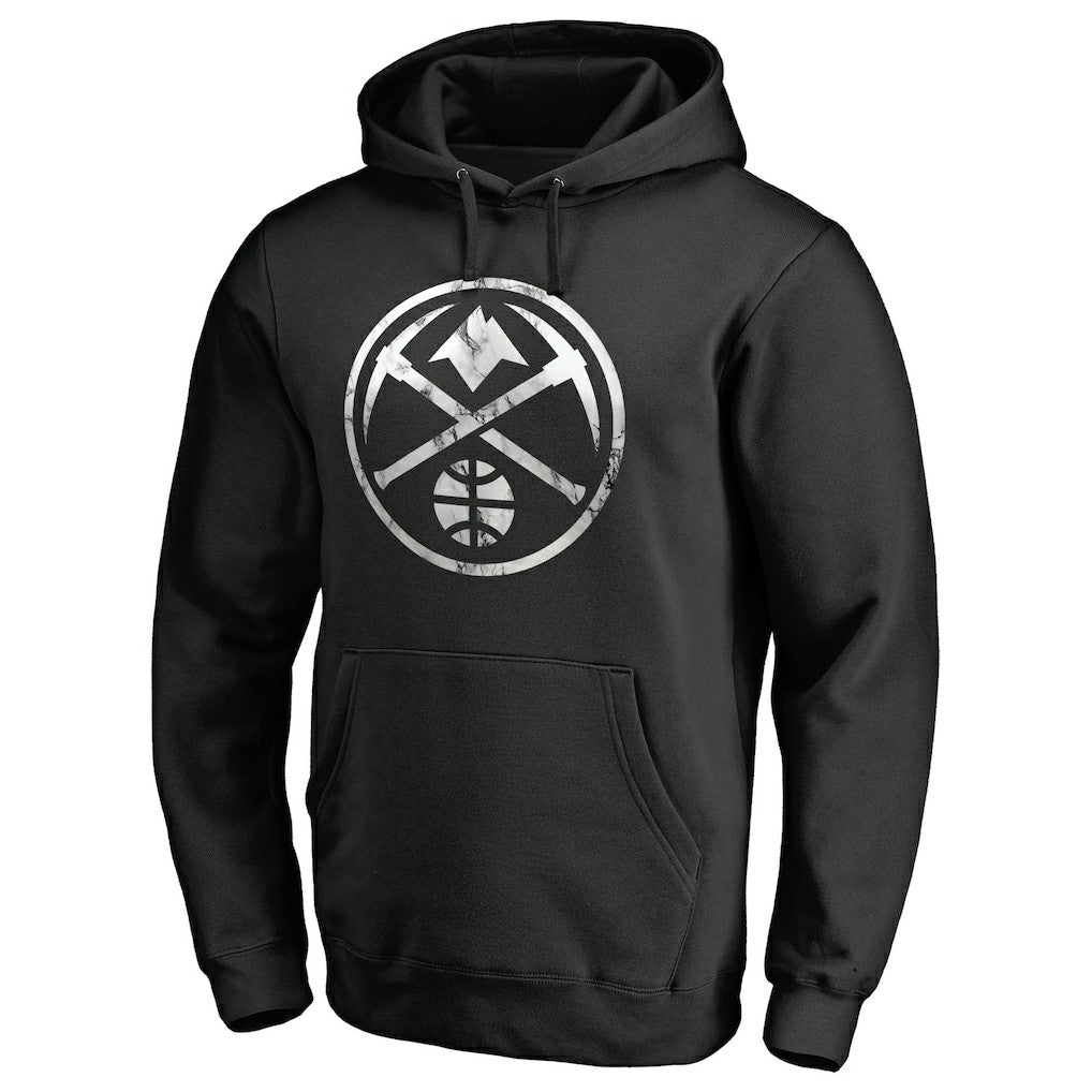 Denver Nuggets Marble Logo Pullover Hoodie Black outlet