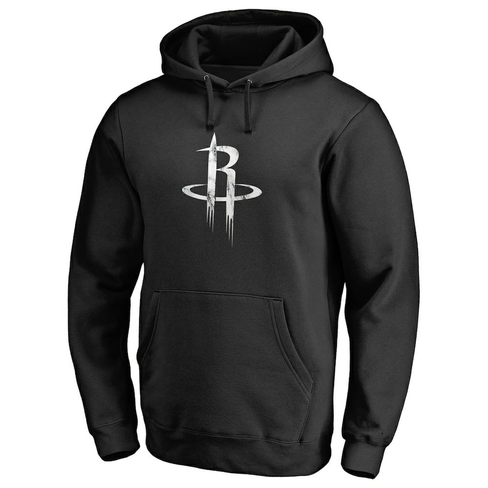Houston Rockets Marble Logo Pullover Hoodie Black
