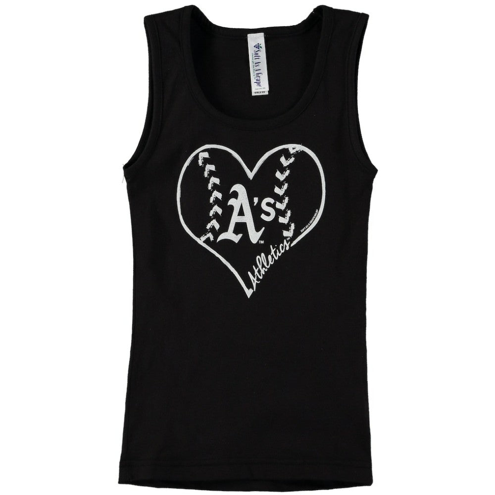 Athletics Soft as a Grape Youth Cotton Tank Top - Black Tanks