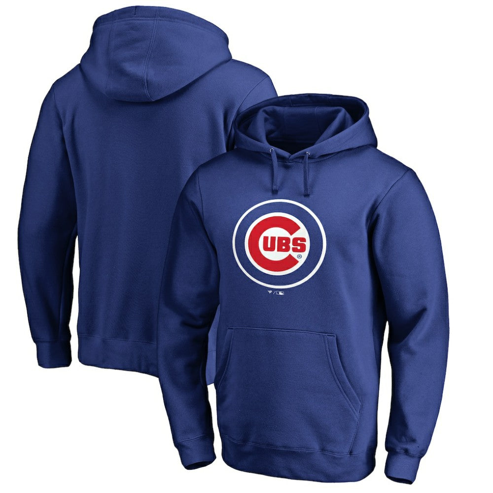 Chicago Cubs Official Wordmark Fitted Pullover Hoodie - Royal Hoodies