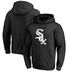 Chicago White Sox Official Wordmark Fitted Pullover Hoodie - Black Hoodies