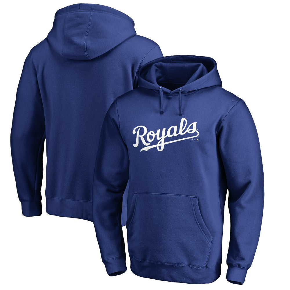 Kansas City Royals Official Wordmark Fitted Pullover Hoodie - Royal Hoodies