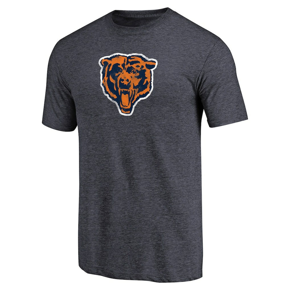 Chicago Bears Throwback Logo Tri-Blend T-Shirt - Navy T-shirts