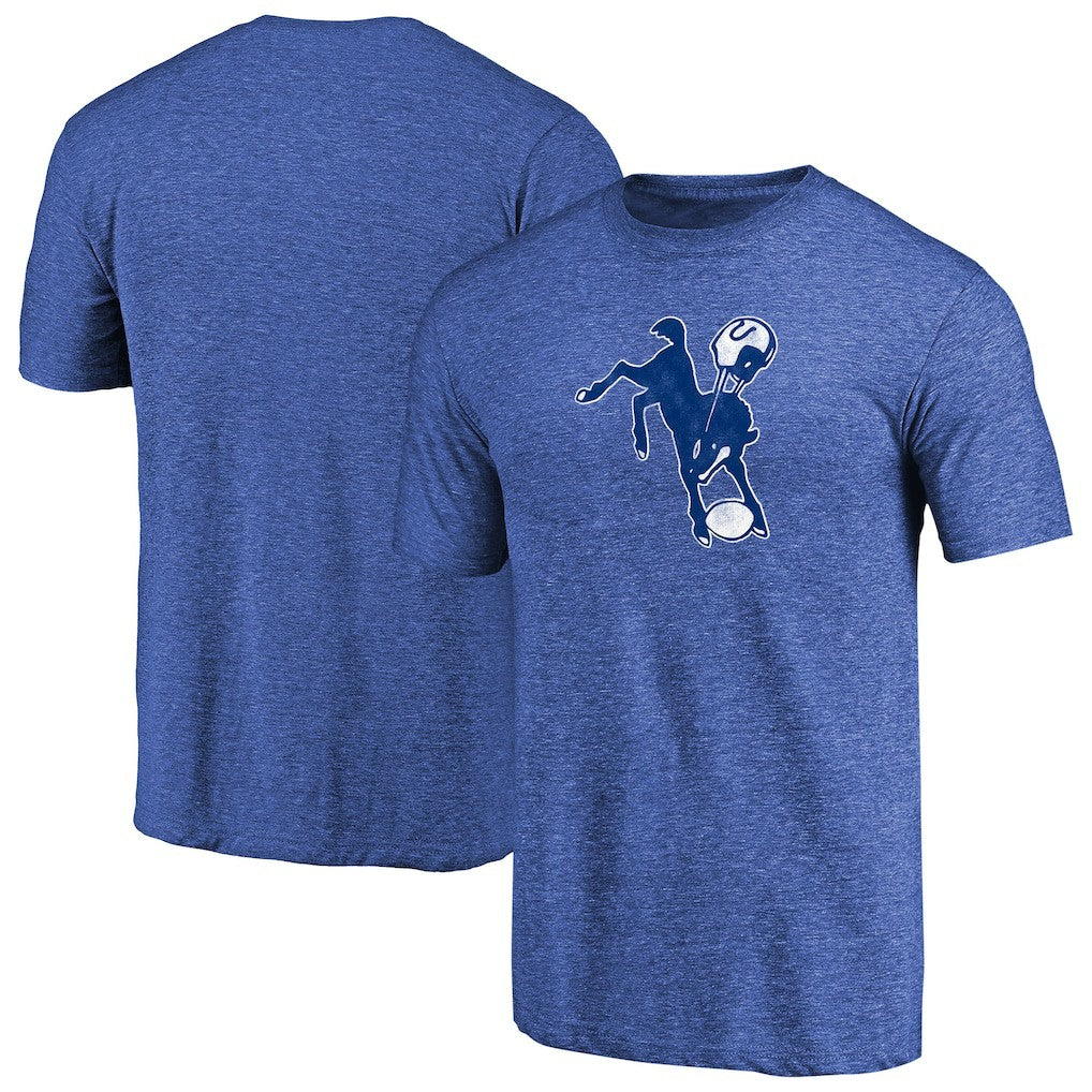 Indianapolis Colts Throwback Logo Tri-Blend T-Shirt - Royal T-shirts