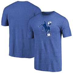 Indianapolis Colts Throwback Logo Tri-Blend T-Shirt - Royal T-shirts